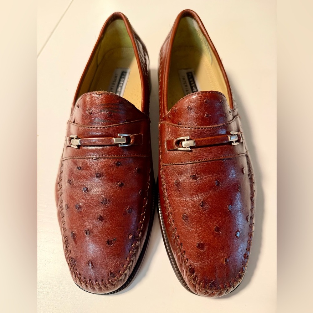 Florsheim Chestnut Leather Slip-Ons